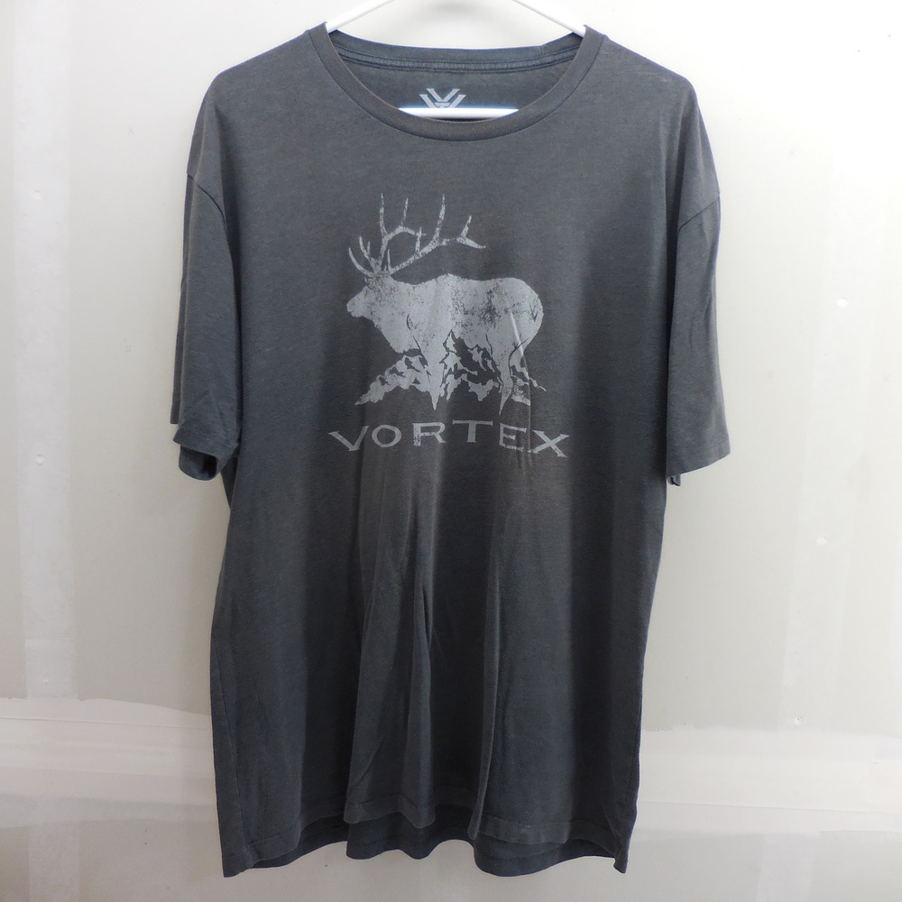 Vortex Optics Elk Graphic T-Shirt Mens XL Charcoal Gray Hunting Short Sleeve Tee
